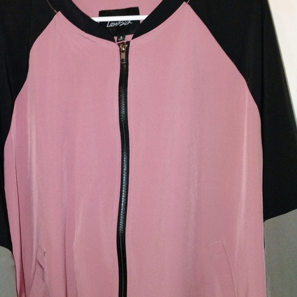 lovestitch Jackets & Blazers - LoveStitch Pink and Black Raglan Zip Jacket PTP 29"